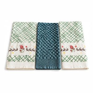 Pachet 3 prosoape bucatarie Kotonia Home, 40x55 cm cu decor imprimat, de Craciun - 02 - imagine 3