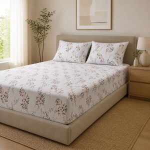 Pachet cearceaf de pat 220x240 cm + 2 fete de perna 50x70 cm, tesatura clasica neteda, 100% bumbac, 06 - imagine 3