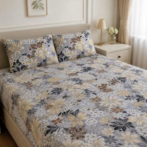 Pachet cearceaf de pat 220x240 cm + 2 fete de perna 50x70 cm, tesatura clasica neteda, 100% bumbac, 04 - imagine 2