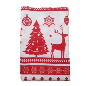 Fata de masa Kotonia Home decor Craciun, 100% Bumbac, alb cu reni - imagine 3